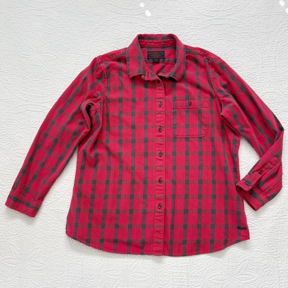 Filson Women's Washed Alaskan Guide Shirt, Flame Grey